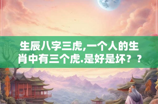 生辰八字三虎,一个人的生肖中有三个虎.是好是坏？？