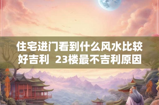 住宅进门看到什么风水比较好吉利  23楼最不吉利原因