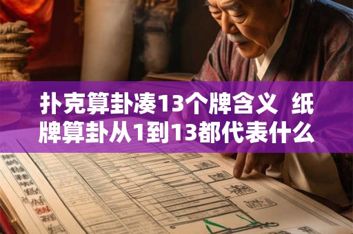 扑克算卦凑13个牌含义  纸牌算卦从1到13都代表什么