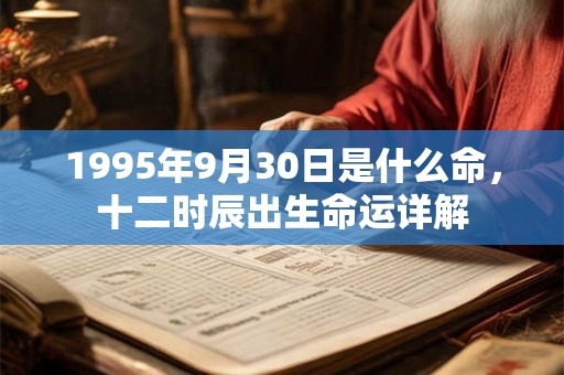 1995年9月30日是什么命，十二时辰出生命运详解
