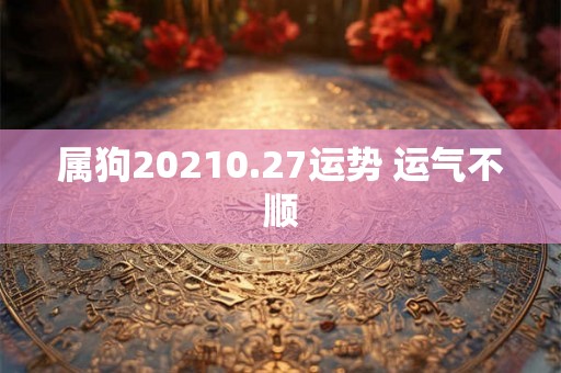属狗20210.27运势 运气不顺