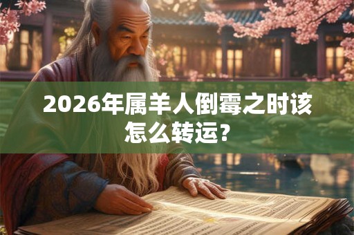 2026年属羊人倒霉之时该怎么转运？