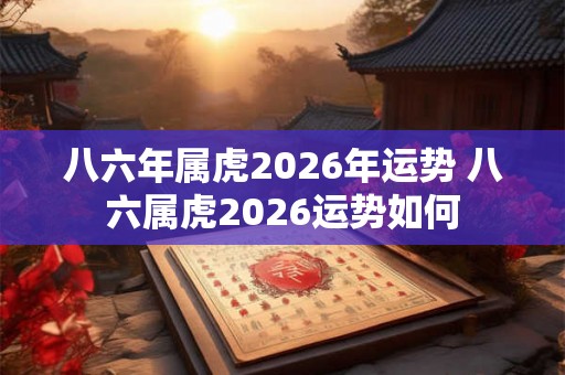 八六年属虎2026年运势 八六属虎2026运势如何