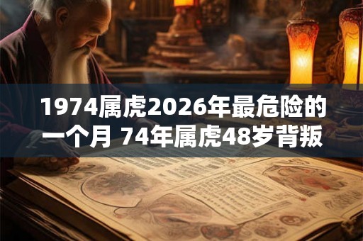 1974属虎2026年最危险的一个月 74年属虎48岁背叛婚姻 1974属虎2026年最危险的一个月 74年属虎48岁背叛婚姻