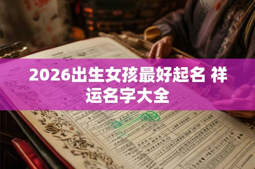 2026出生女孩最好起名 祥运名字大全