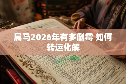 属马2026年有多倒霉 如何转运化解