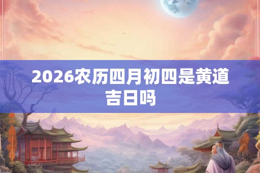 2026农历四月初四是黄道吉日吗