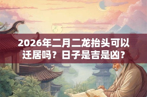 2026年二月二龙抬头可以迁居吗？日子是吉是凶？