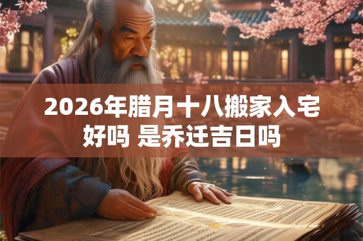 2026年腊月十八搬家入宅好吗 是乔迁吉日吗 2026年腊月十八搬家入宅好吗 是乔迁吉日吗