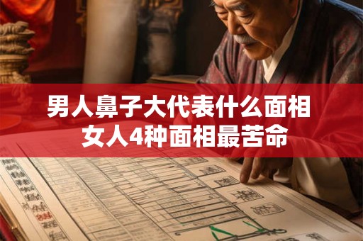 男人鼻子大代表什么面相 女人4种面相最苦命 男人鼻子大代表什么面相 女人4种面相最苦命