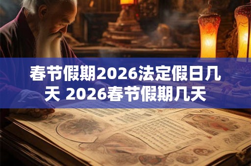 春节假期2026法定假日几天 2026春节假期几天