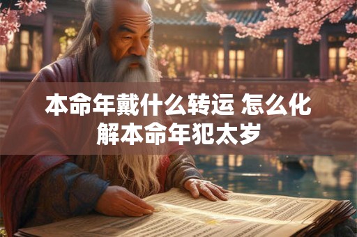 本命年戴什么转运 怎么化解本命年犯太岁