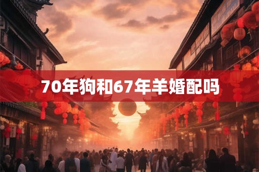 70年狗和67年羊婚配吗