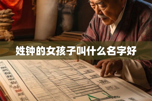 姓钟的女孩子叫什么名字好