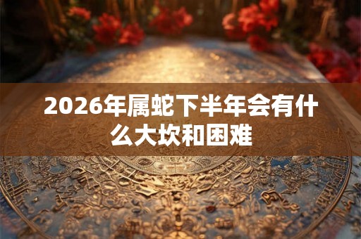 2026年属蛇下半年会有什么大坎和困难