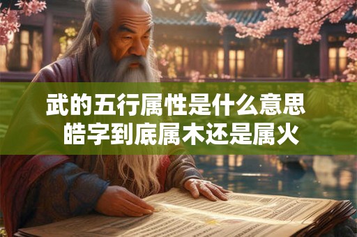 武的五行属性是什么意思 皓字到底属木还是属火 武的五行属性是什么意思 皓字到底属木还是属火