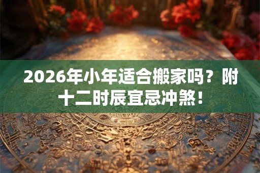 2026年小年适合搬家吗？附十二时辰宜忌冲煞！