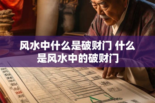 风水中什么是破财门 什么是风水中的破财门