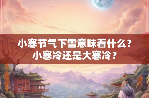 小寒节气下雪意味着什么？小寒冷还是大寒冷？