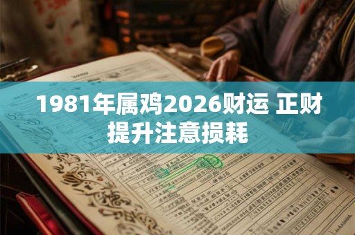1981年属鸡2026财运 正财提升注意损耗