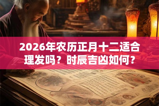 2026年农历正月十二适合理发吗？时辰吉凶如何？
