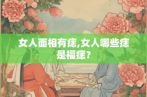 女人面相有痣,女人哪些痣是福痣？