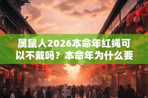 属鼠人2026本命年红绳可以不戴吗？本命年为什么要戴红绳？