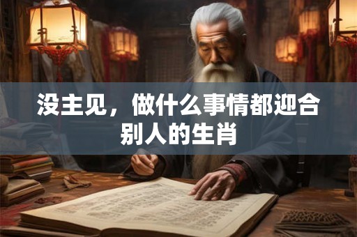 没主见，做什么事情都迎合别人的生肖
