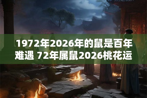 1972年2026年的鼠是百年难遇 72年属鼠2026桃花运方位