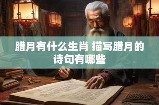 腊月有什么生肖 描写腊月的诗句有哪些