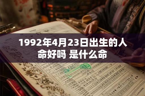 1992年4月23日出生的人命好吗 是什么命 1992年4月23日出生的人命好吗 是什么命