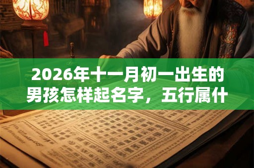 2026年十一月初一出生的男孩怎样起名字，五行属什么