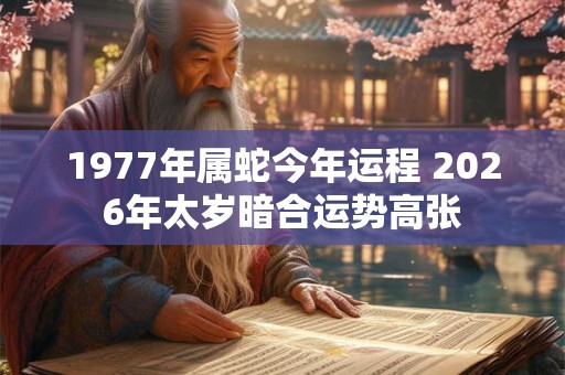 1977年属蛇今年运程 2026年太岁暗合运势高张 1977年属蛇今年运程 2026年太岁暗合运势高张