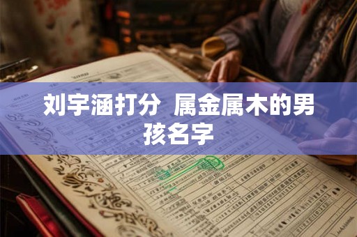 刘宇涵打分  属金属木的男孩名字