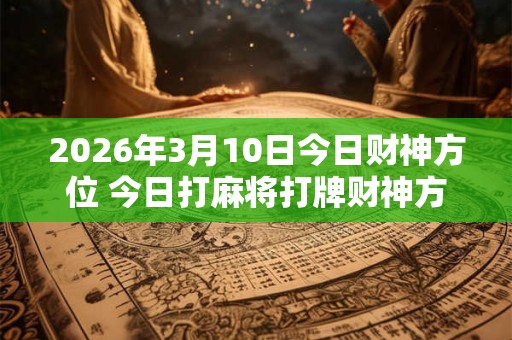 2026年3月10日今日财神方位 今日打麻将打牌财神方位 2026年3月10日今日财神方位 今日打麻将打牌财神方位