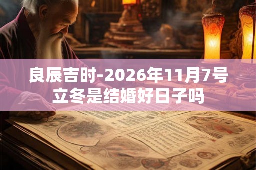 良辰吉时-2026年11月7号立冬是结婚好日子吗