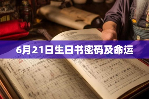 6月21日生日书密码及命运