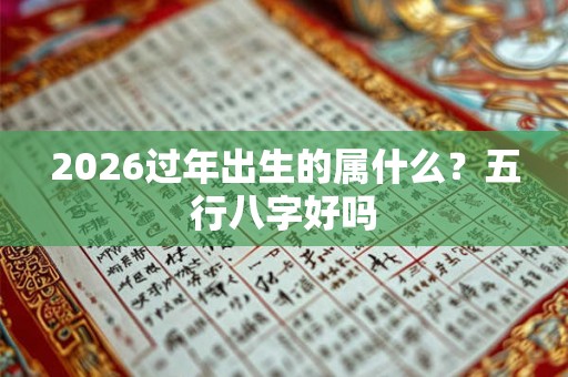 2026过年出生的属什么？五行八字好吗