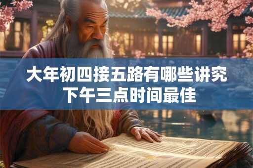大年初四接五路有哪些讲究 下午三点时间最佳 大年初四接五路有哪些讲究 下午三点时间最佳