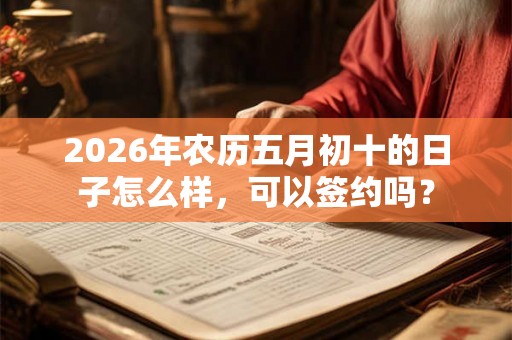 2026年农历五月初十的日子怎么样,可以签约吗? 2026年农历五月初十的日子怎么样,可以签约吗?