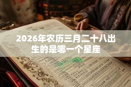2026年农历三月二十八出生的是哪一个星座 2026年农历三月二十八出生的是哪一个星座