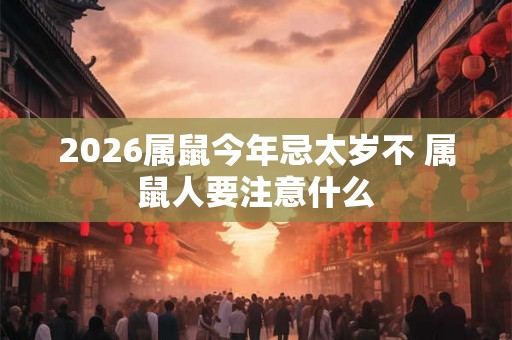 2026属鼠今年忌太岁不 属鼠人要注意什么