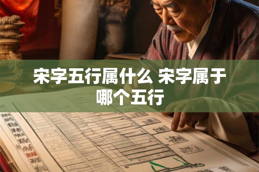 宋字五行属什么 宋字属于哪个五行