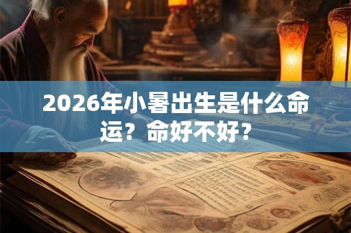2026年小暑出生是什么命运?命好不好? 2026年小暑出生是什么命运?命好不好?