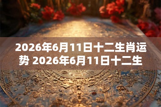 2026年6月11日十二生肖运势 2026年6月11日十二生肖运势如何 2026年6月11日十二生肖运势 2026年6月11日十二生肖运势如何