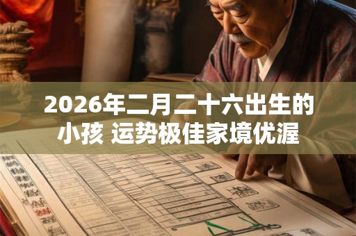 2026年二月二十六出生的小孩 运势极佳家境优渥