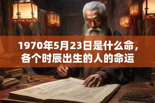 1970年5月23日是什么命，各个时辰出生的人的命运
