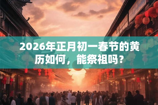 2026年正月初一春节的黄历如何,能祭祖吗? 2026年正月初一春节的黄历如何,能祭祖吗?