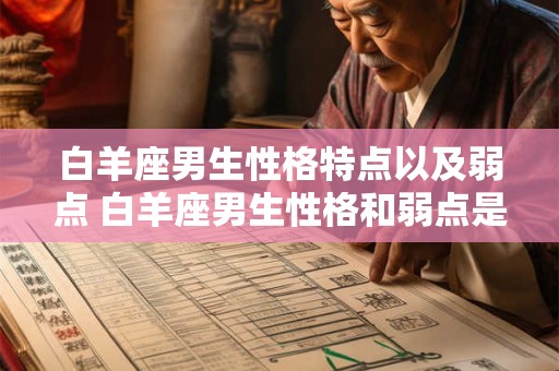 白羊座男生性格特点以及弱点 白羊座男生性格和弱点是什么