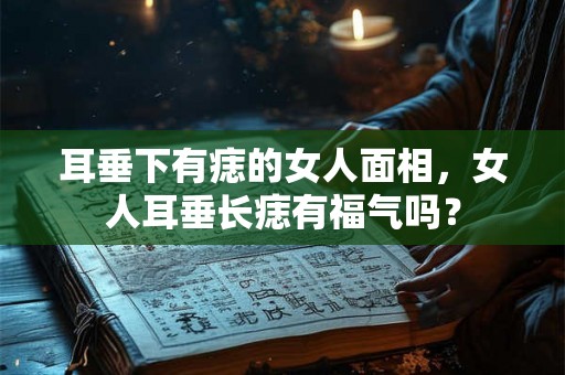 耳垂下有痣的女人面相，女人耳垂长痣有福气吗？